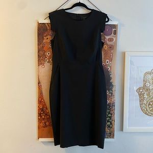 J. Crew black cap sleeve Resume dress with pockets